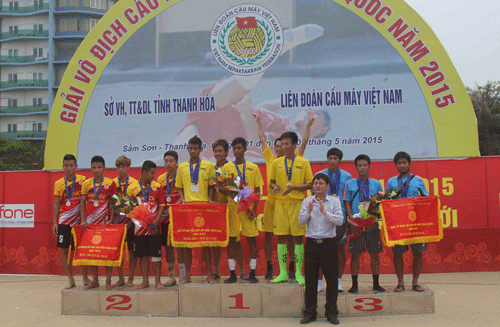 Đoàn Sóc Trăng giành giải nhất Giải vô địch cầu mây bãi biển toàn quốc năm 2015